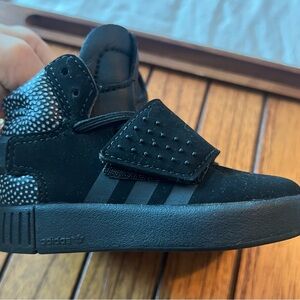 Adidas Originals Tubular Invader Ray Black Gray - 5K Little Kids Sneakers shoes